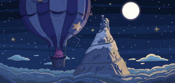 Purrple Cat - Above the Clouds