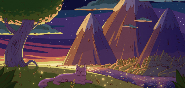 Purrple Cat - Mellow Skies