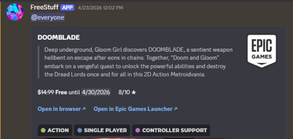 Get free games while they're available!