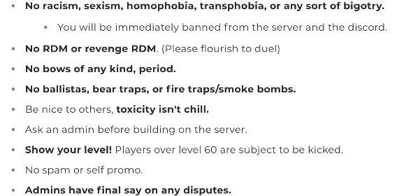 Server Rules and Welcome!