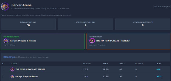 Server Arena - New Server VS Server feature!