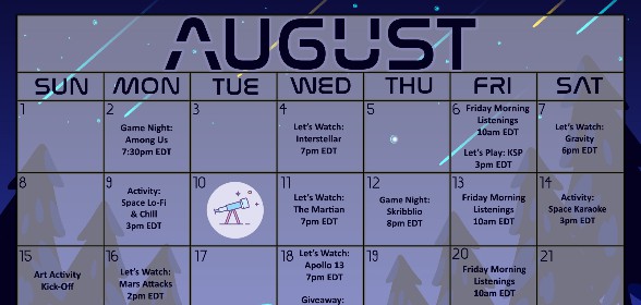 ? We're heading to space this August!