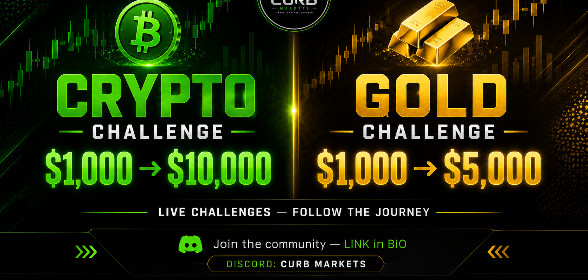 $1K→$10K Crypto & $1K→$5K Gold Trading Challenge